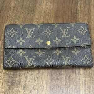 Authentic LV Monogram Leather International Bifold Long Wallet